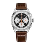 Gallet Multichron Sport Chronograph Automatic 41mm Unisex Watch Black Dial Leather