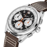 Gallet Multichron Sport Chronograph Automatic 41mm Unisex Watch Black Dial Leather