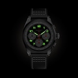 Gallet Multichron Sport Chronograph Automatic 41mm Unisex Watch Black Dial Leather