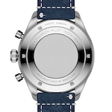 Gallet Multichron Pilot Chronograph Automatic 42mm Unisex Watch Blue Dial Leather