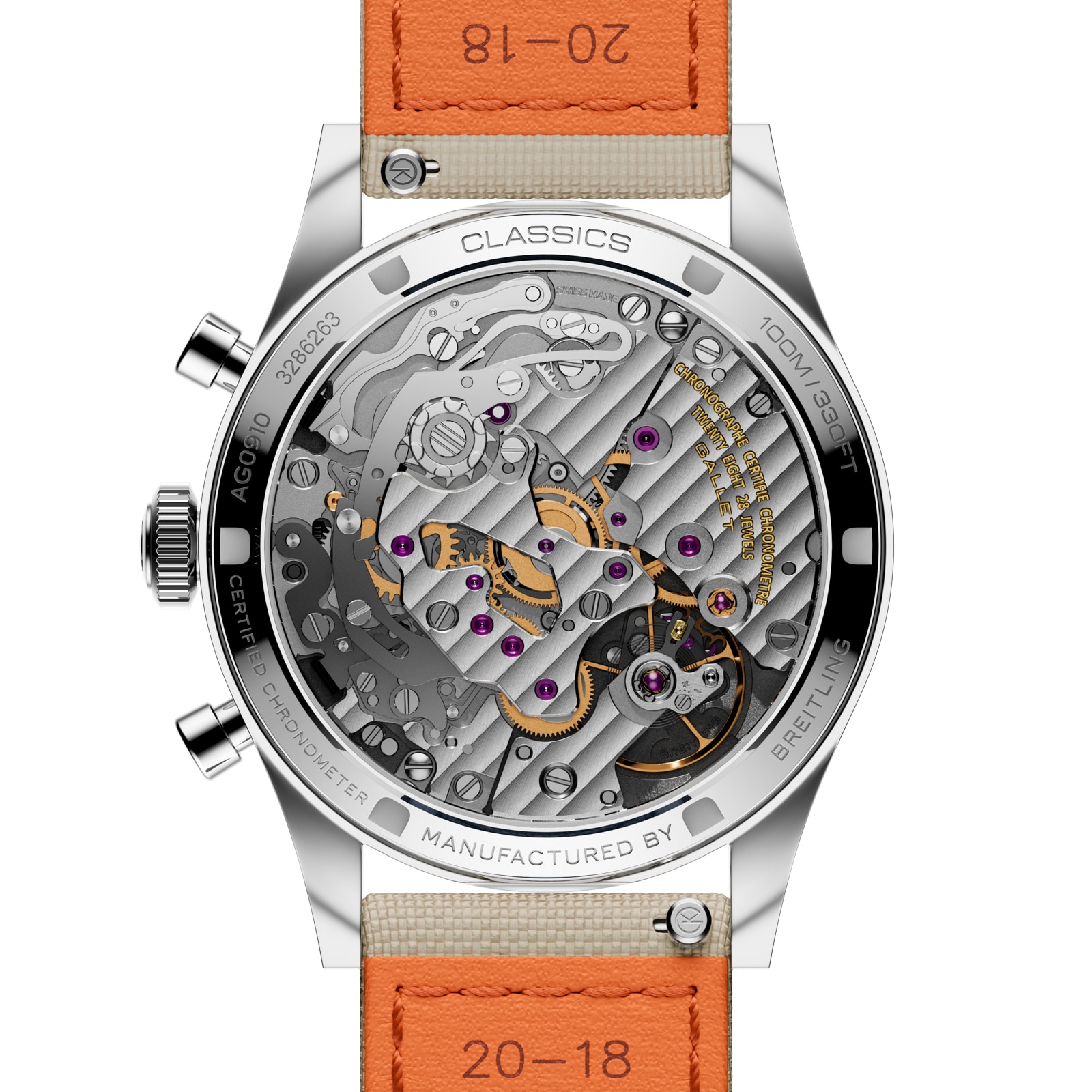 Gallet Classics B09 Tribute to Multichron 38mm Unisex Watch Black Dial Fabric