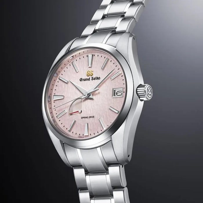 Grand Seiko Heritage Pink Snowflake Spring Drive 20th Anniversary Limited Edition 41mm Mens Watch