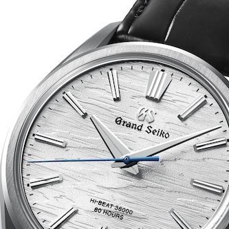 Grand Seiko Birch Bark' Titanium Hi-Beat 38.5mm Mens Watch Silver