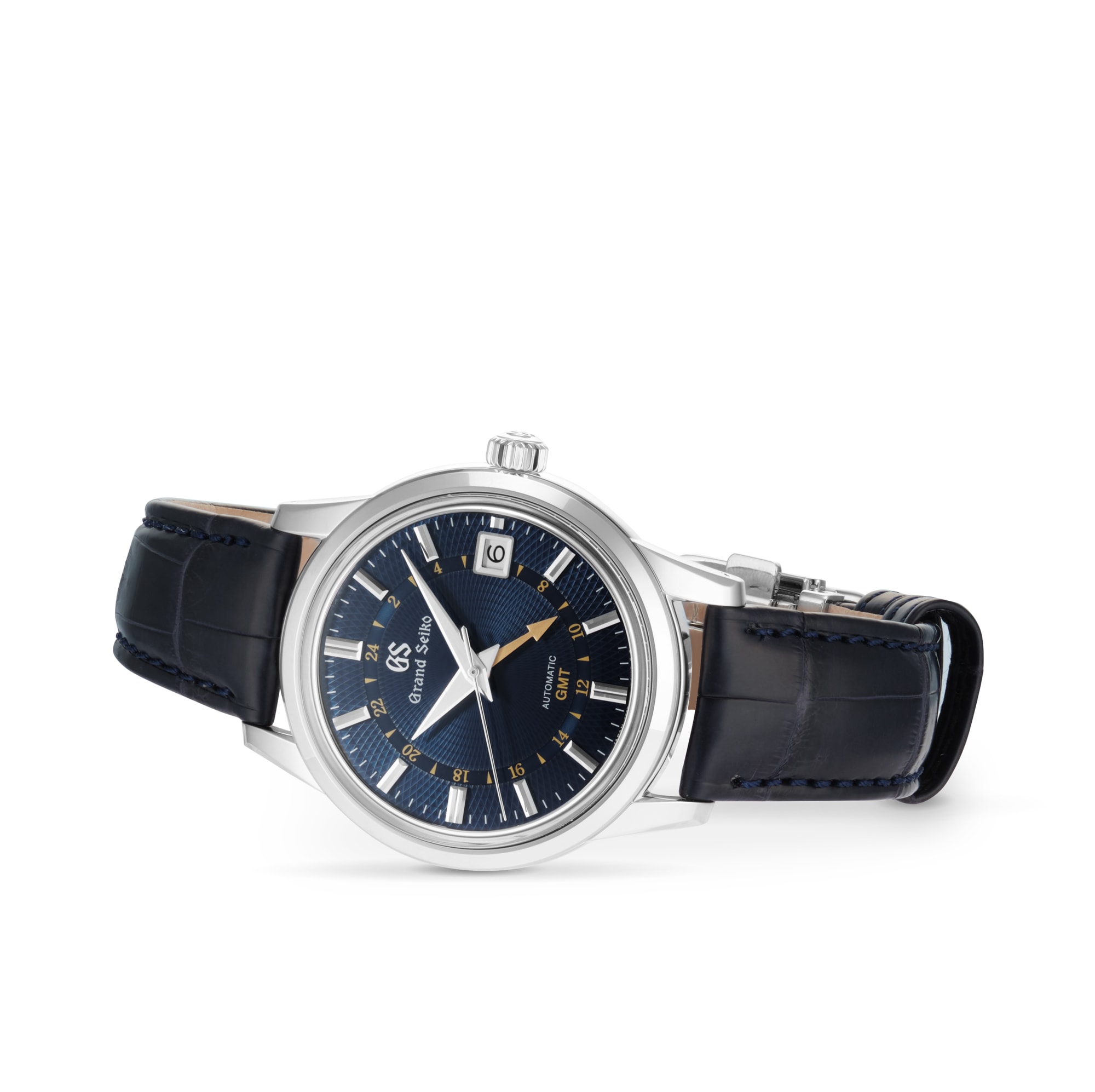 Grand Seiko Automatic GMT Moondrop 39.5mm Mens Watch Blue