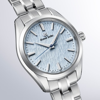 Grand Seiko Heritage 'Skyflake' 33mm Ladies Watch Blue