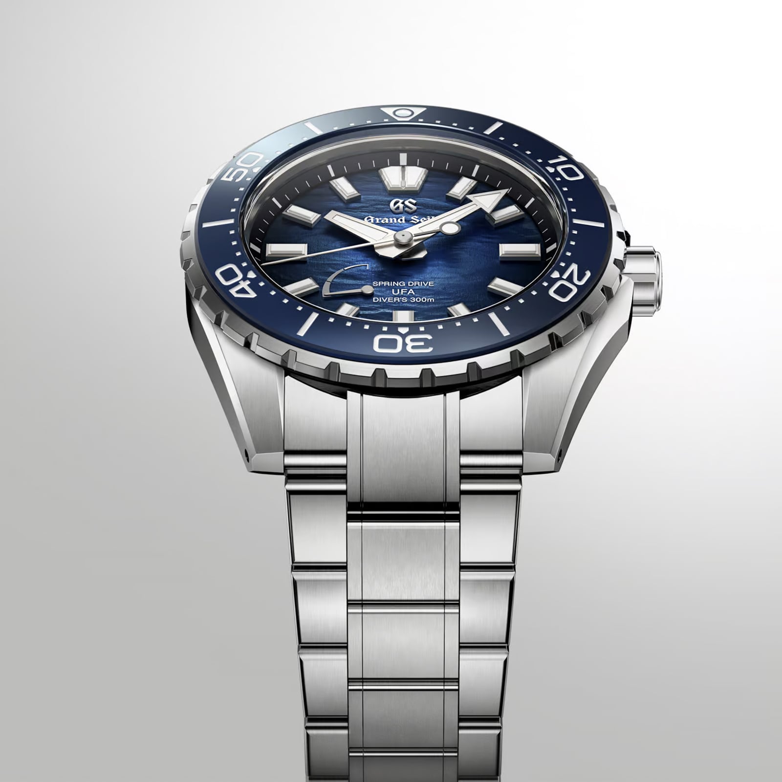 Grand Seiko Evolution 9 Spring Drive U.F.A Ushio 300 Diver 40.8mm Mens Watch Blue