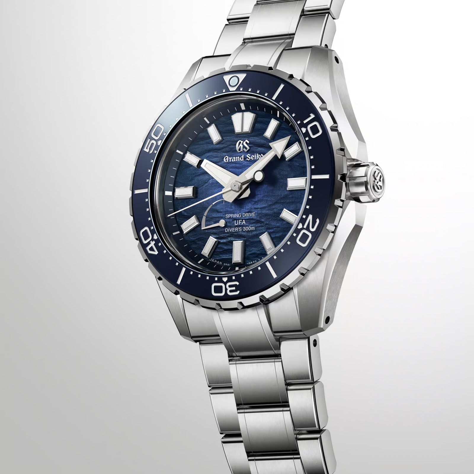 Grand Seiko Evolution 9 Spring Drive U.F.A Ushio 300 Diver 40.8mm Mens Watch Blue