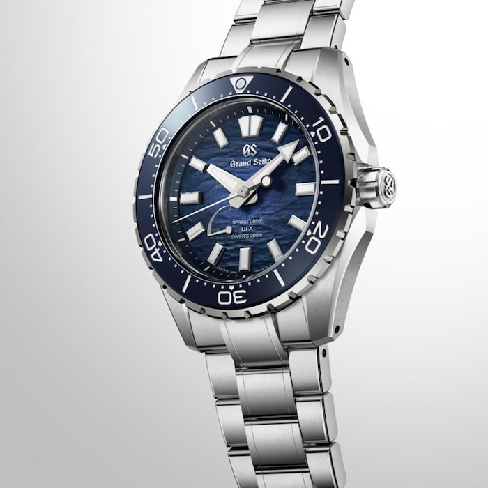 Grand Seiko Evolution 9 Spring Drive U.F.A Ushio 300 Diver 40.8mm Mens Watch Blue