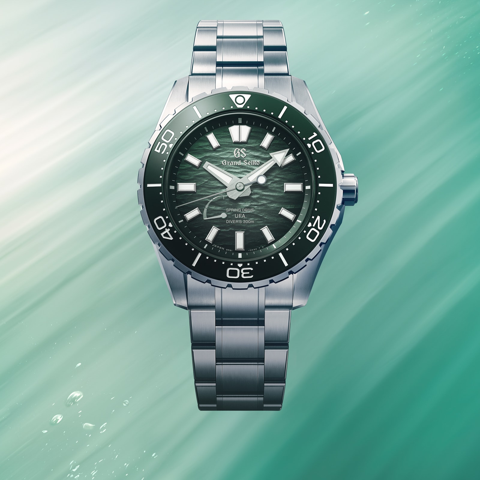 Grand Seiko Evolution 9 Spring Drive U.F.A Ushio 300 Diver 40.8mm Mens Watch Green