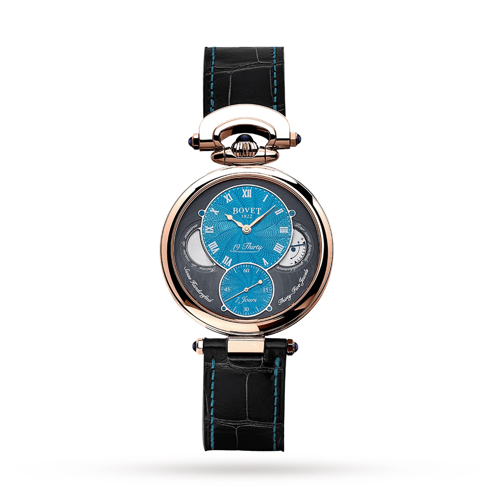 Bovet 19Thirty Turquoise Guilloché Dial NTR0054