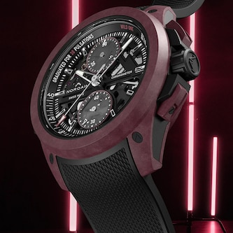 NORQAIN Wild ONE Skeleton Chrono Burgundy Limited Edition 42mm