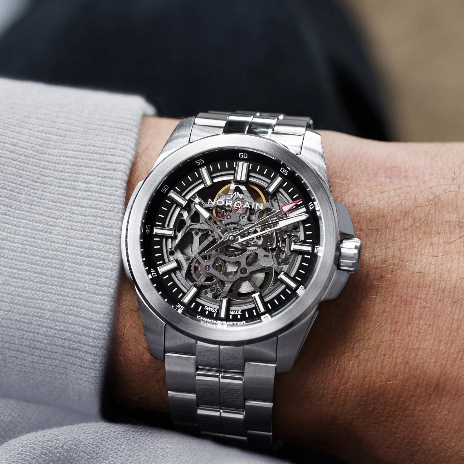 Norqain Independence Skeleton 42mm Stainless Steel Norqain Independence Skeleton 42mm Stainless Steel