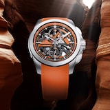 NORQAIN Independence Skeleton Chrono Orange 42mm