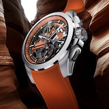 NORQAIN Independence Skeleton Chrono Orange 42mm