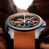 NORQAIN Independence Skeleton Chrono Orange 42mm