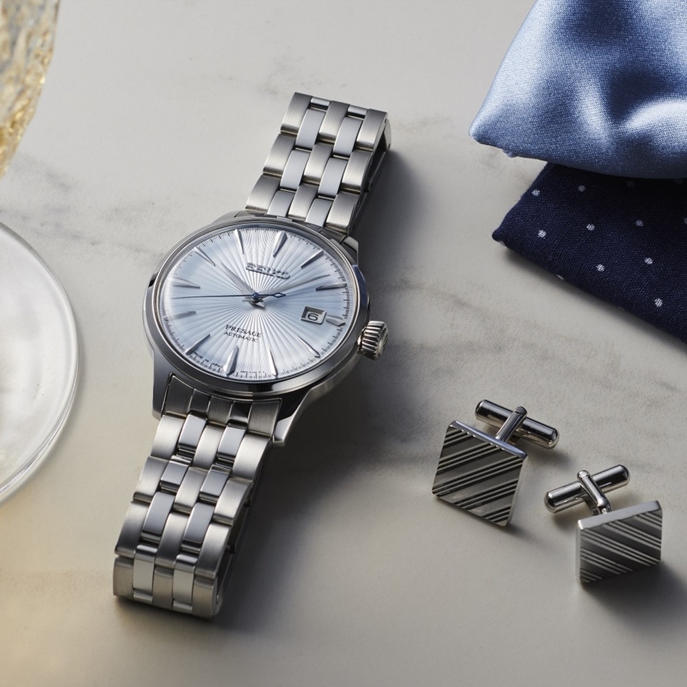 Seiko Presage Presage Cocktail Time 40.5mm Mens Watch Blue