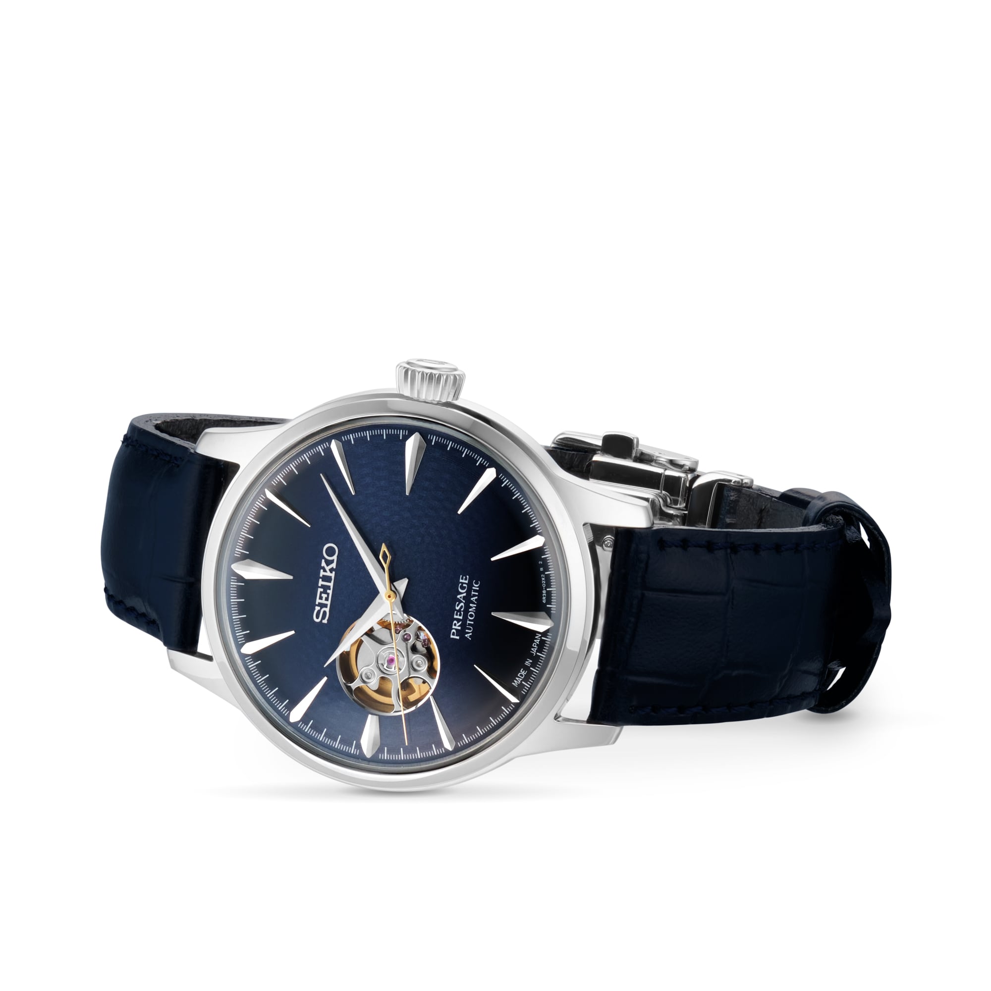 Seiko Presage Cocktail Time 'Blue Moon' Open Heart 40.5mm Mens Strap Watch Seiko Presage Cocktail Time 'Blue Moon' Open Heart 40.5mm Mens Strap Watch