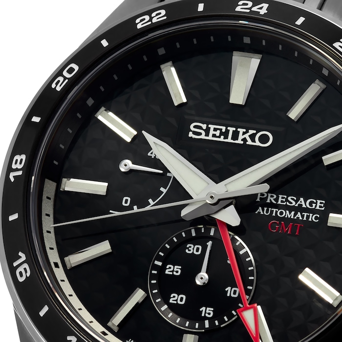 Seiko Presage Sharp Edged Black GMT