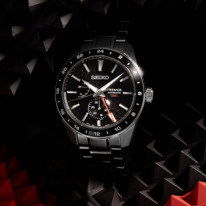 Seiko Presage Sharp Edged Black GMT