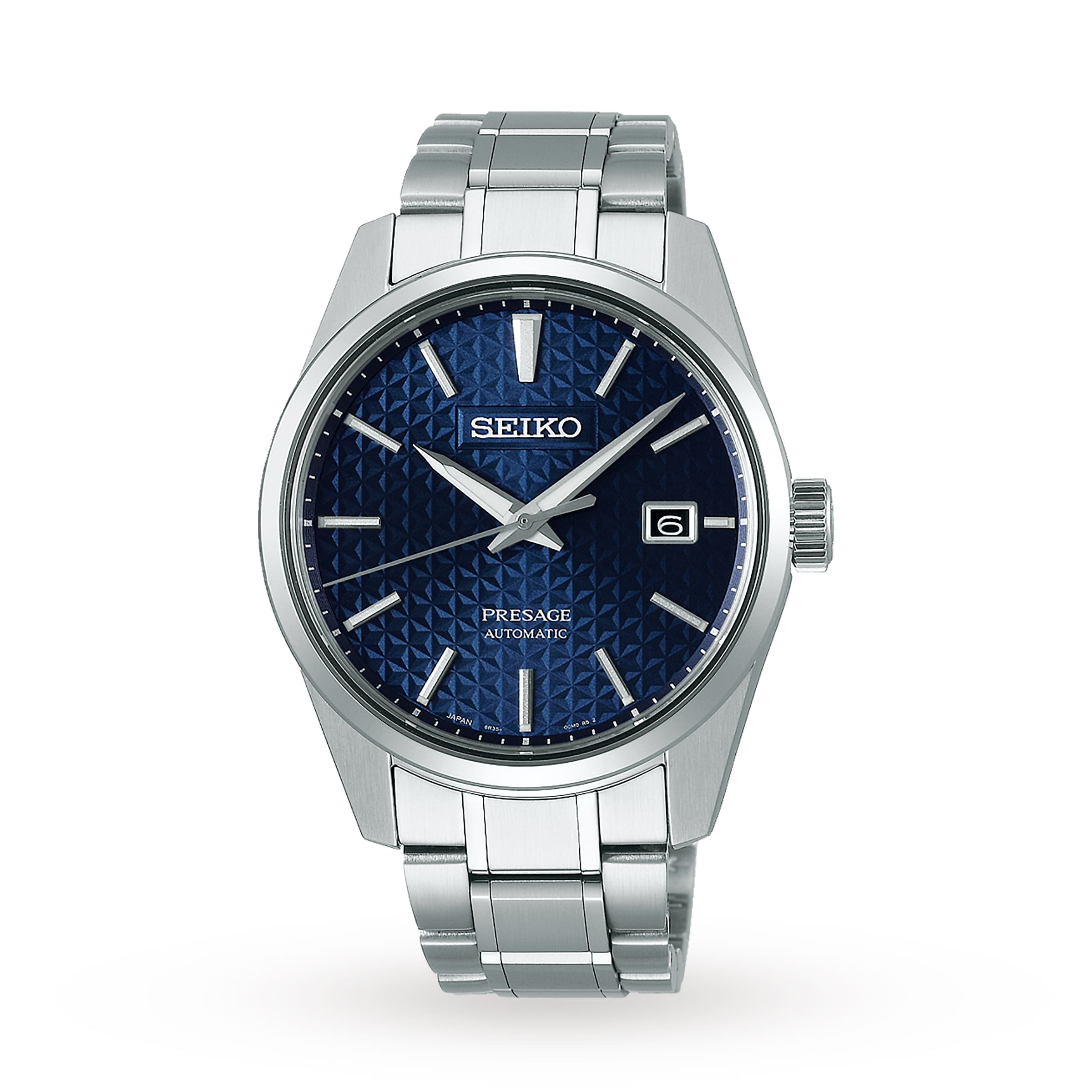 Sharp Edged Series Blue 39mm Mens Watch