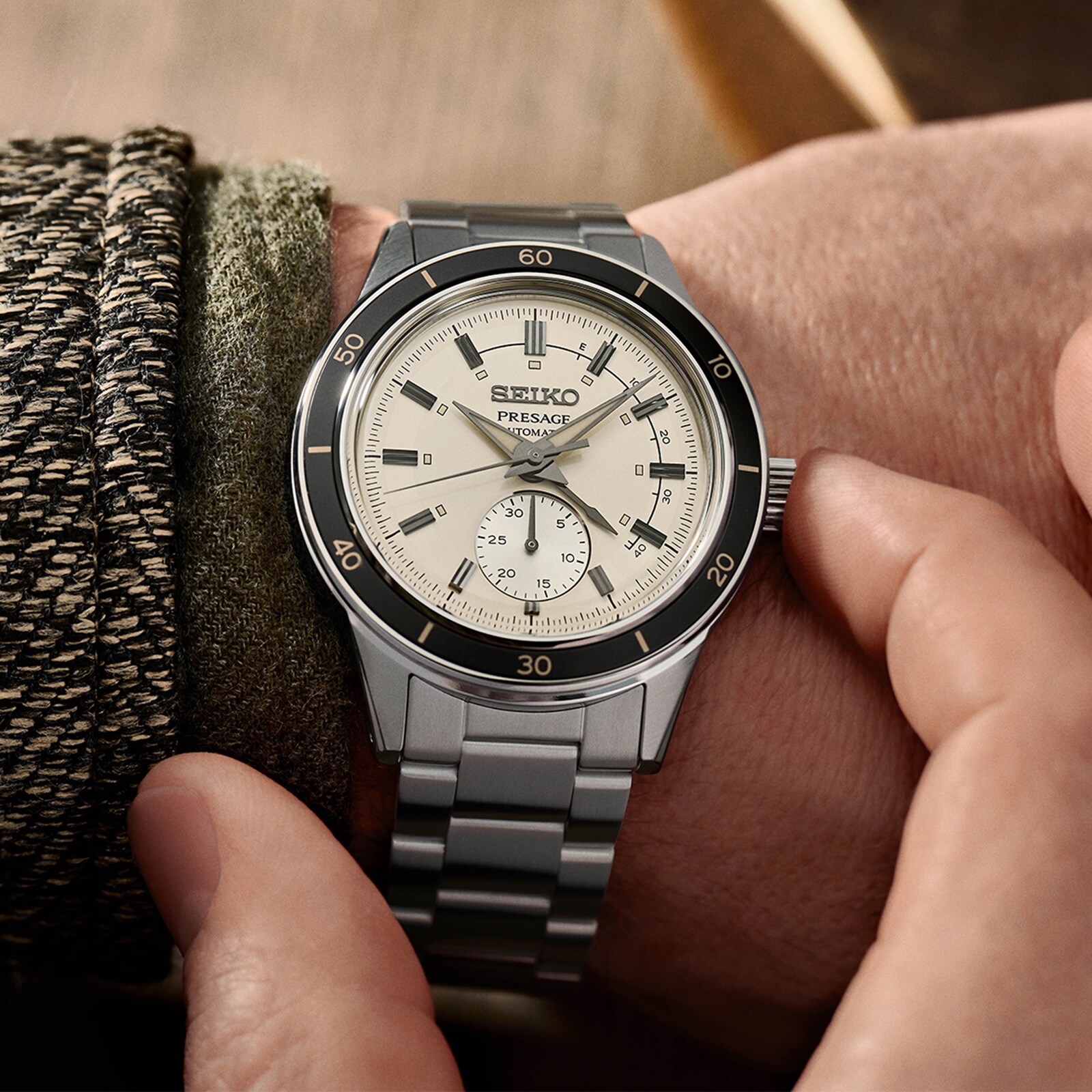 Seiko Presage Style 60s Cream 41mm Mens Watch Seiko Presage Style 60s Cream 41mm Mens Watch