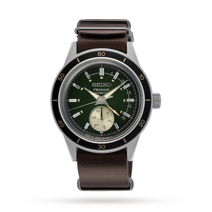 Seiko Presage 60's Style Green 41mm Mens Watch