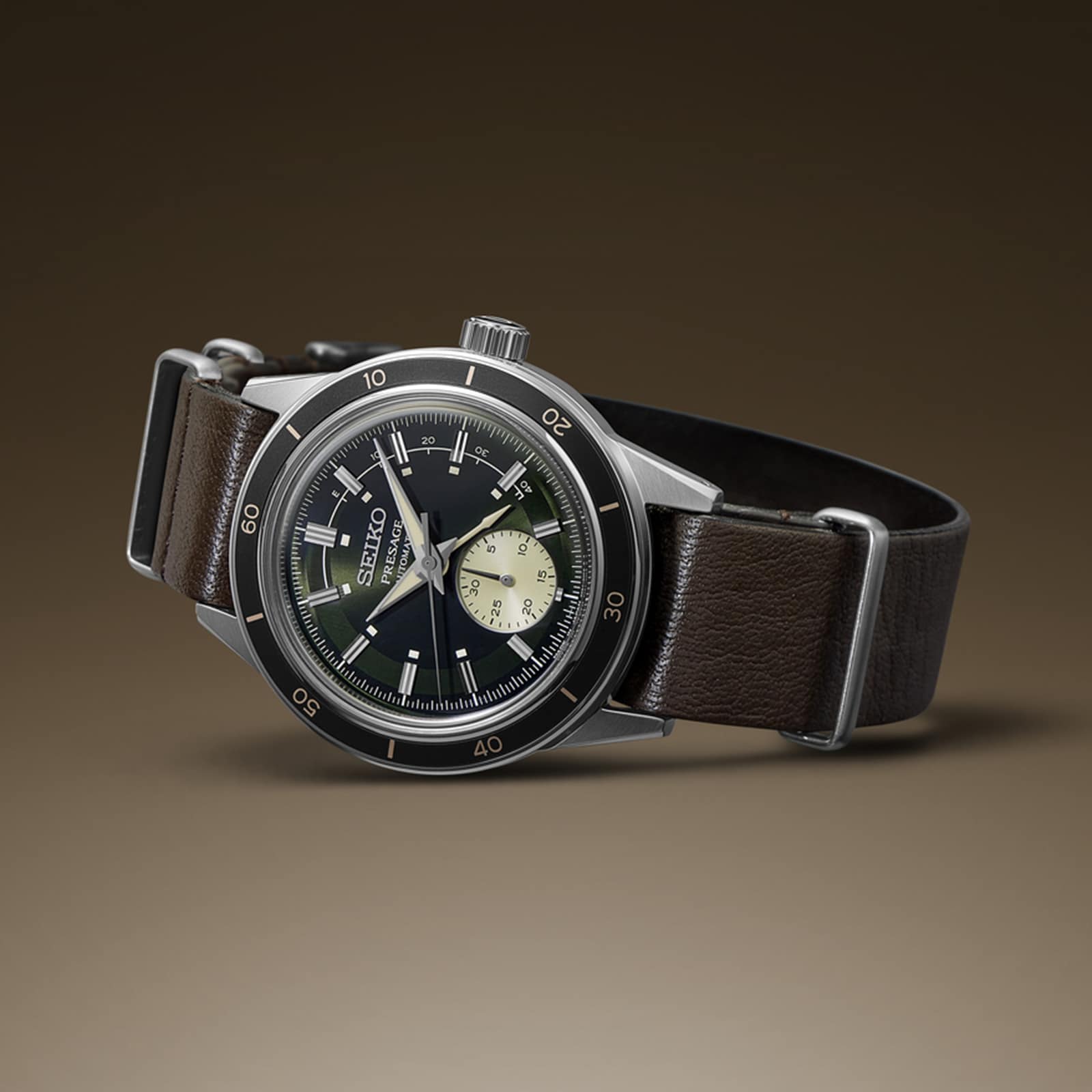 Seiko Presage 60's Style Green 41mm Mens Watch Seiko Presage 60's Style Green 41mm Mens Watch