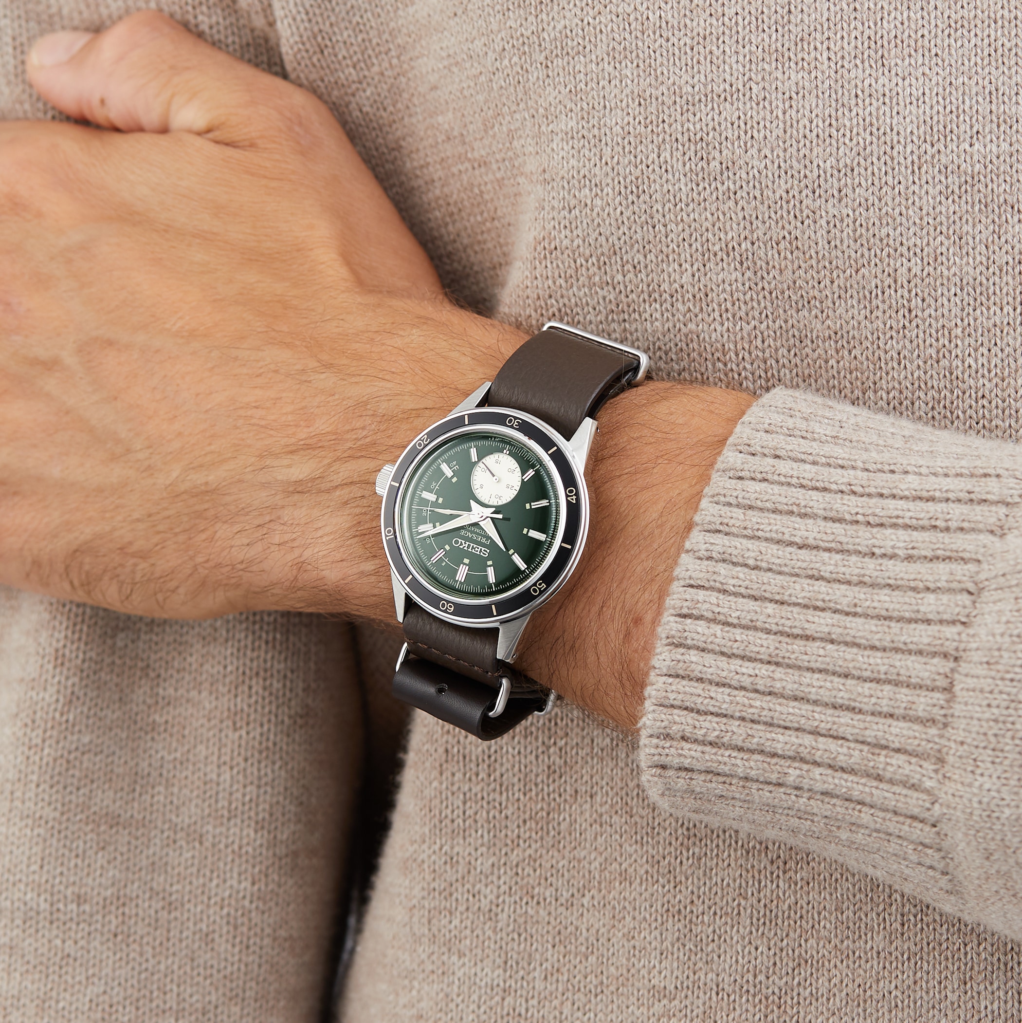 Seiko Presage 60's Style Green 41mm Mens Watch Seiko Presage 60's Style Green 41mm Mens Watch