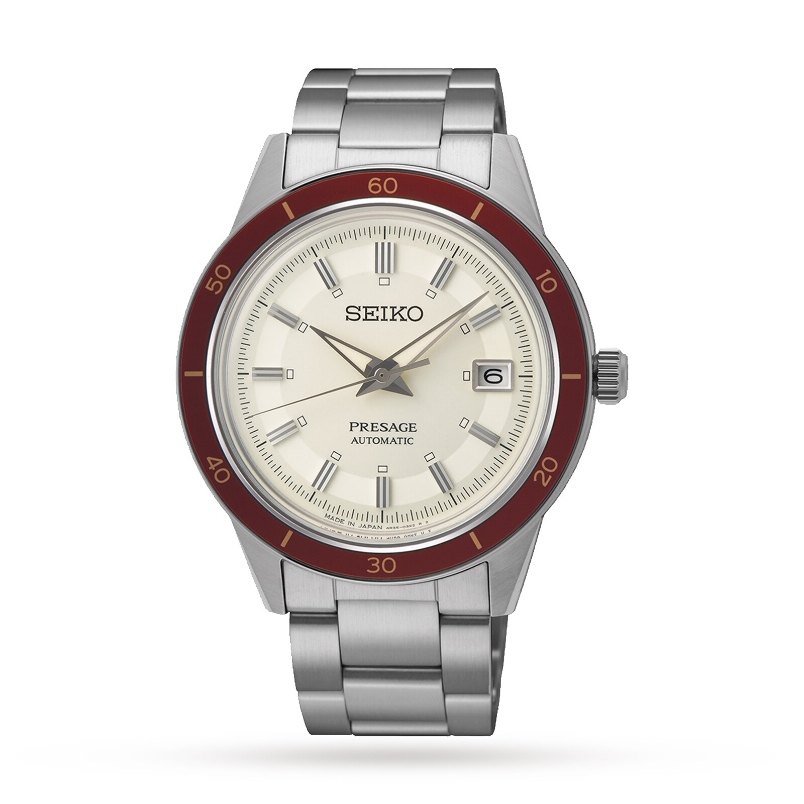 Seiko Presage Style 60s ‘Ruby’ 40.8mm Mens Watch