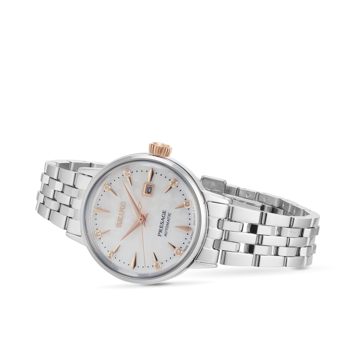 Seiko Presage Presage Cocktail Time 'Clover Club' Diamond Twist  Ladies Watch