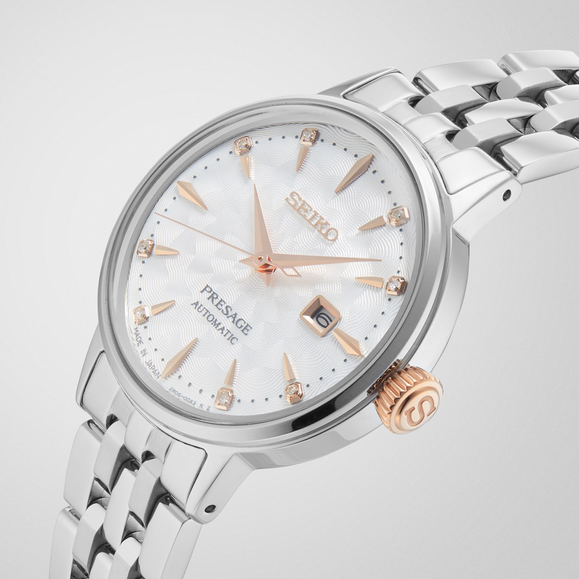 Seiko Presage Presage Cocktail Time 'Clover Club' Diamond Twist  Ladies Watch
