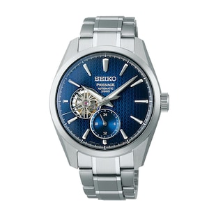 Seiko Presage Presage 'Ao' Sharp-Edged Open Heart 40mm Mens Watch Blue