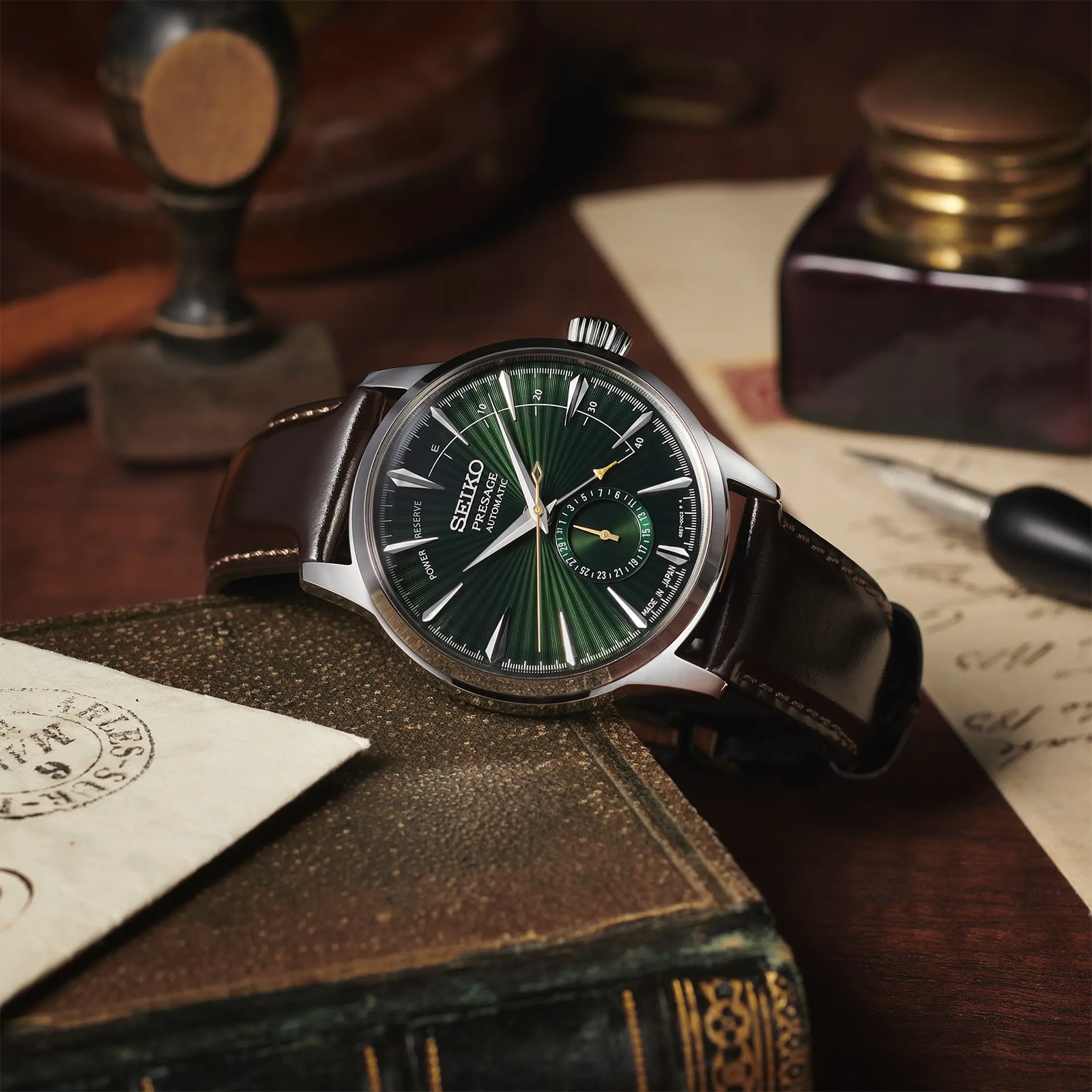Seiko Presage Cocktail Time 'Midnight Mockingbird' 40.5mm Mens Strap Watch Seiko Presage Cocktail Time 'Midnight Mockingbird' 40.5mm Mens Strap Watch