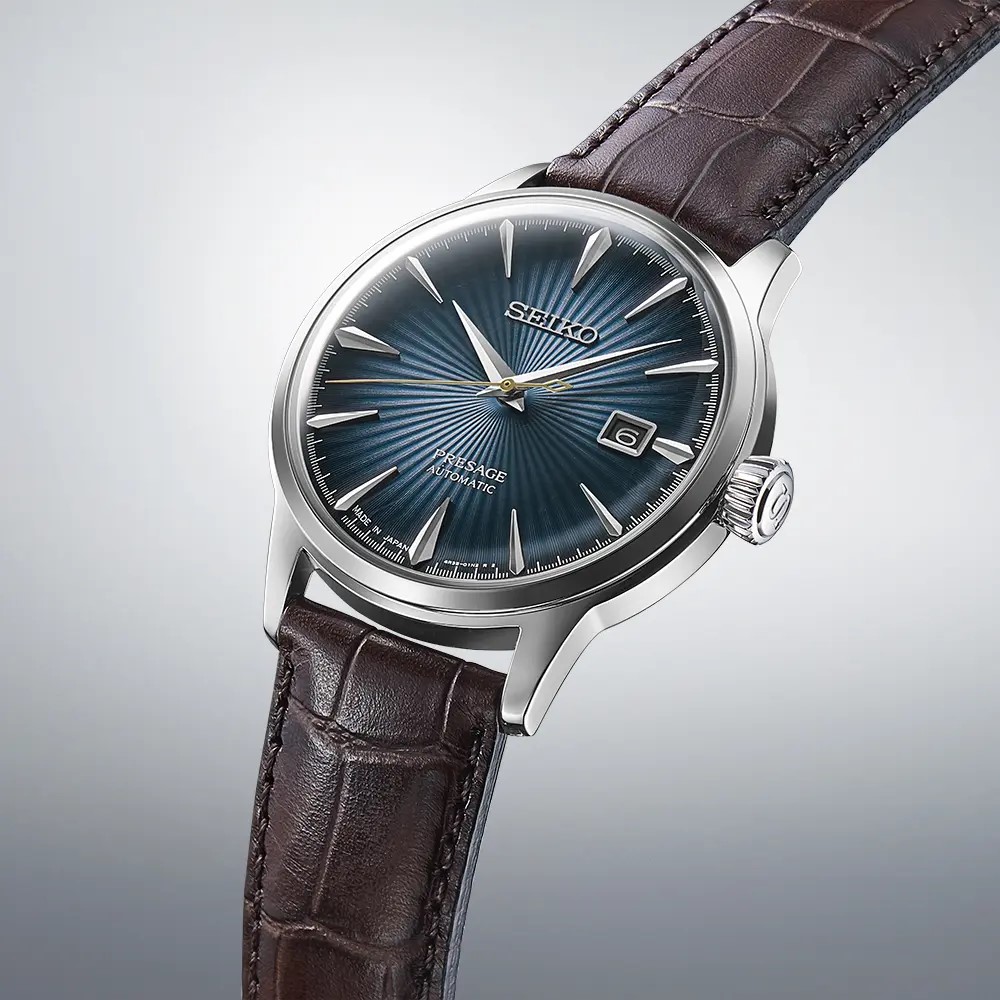 Seiko Presage Cocktail Time &amp;#39;Midnight Blue Moon&amp;#39; 39.52mm SRPK15J1 ...