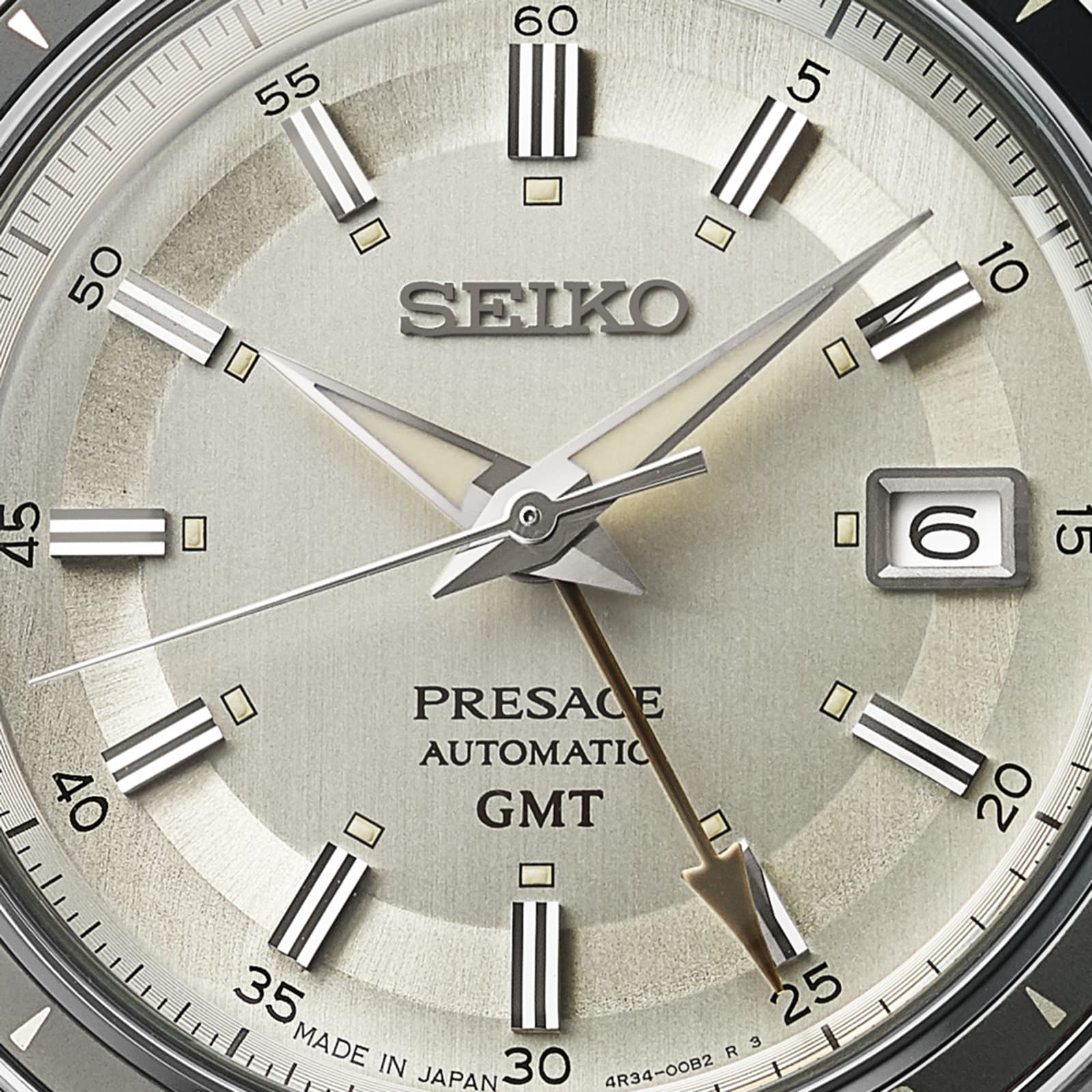 Seiko Presage Presage 'Stone' Style 60s Road Trip GMT 41mm Mens Watch Cream Seiko Presage Presage 'Stone' Style 60s Road Trip GMT 41mm Mens Watch Cream