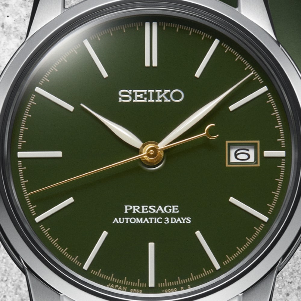 Seiko Presage Presage Craftsmanship Series With Unique Urushi Lacquer Green 40.5mm Mens Strap Watch