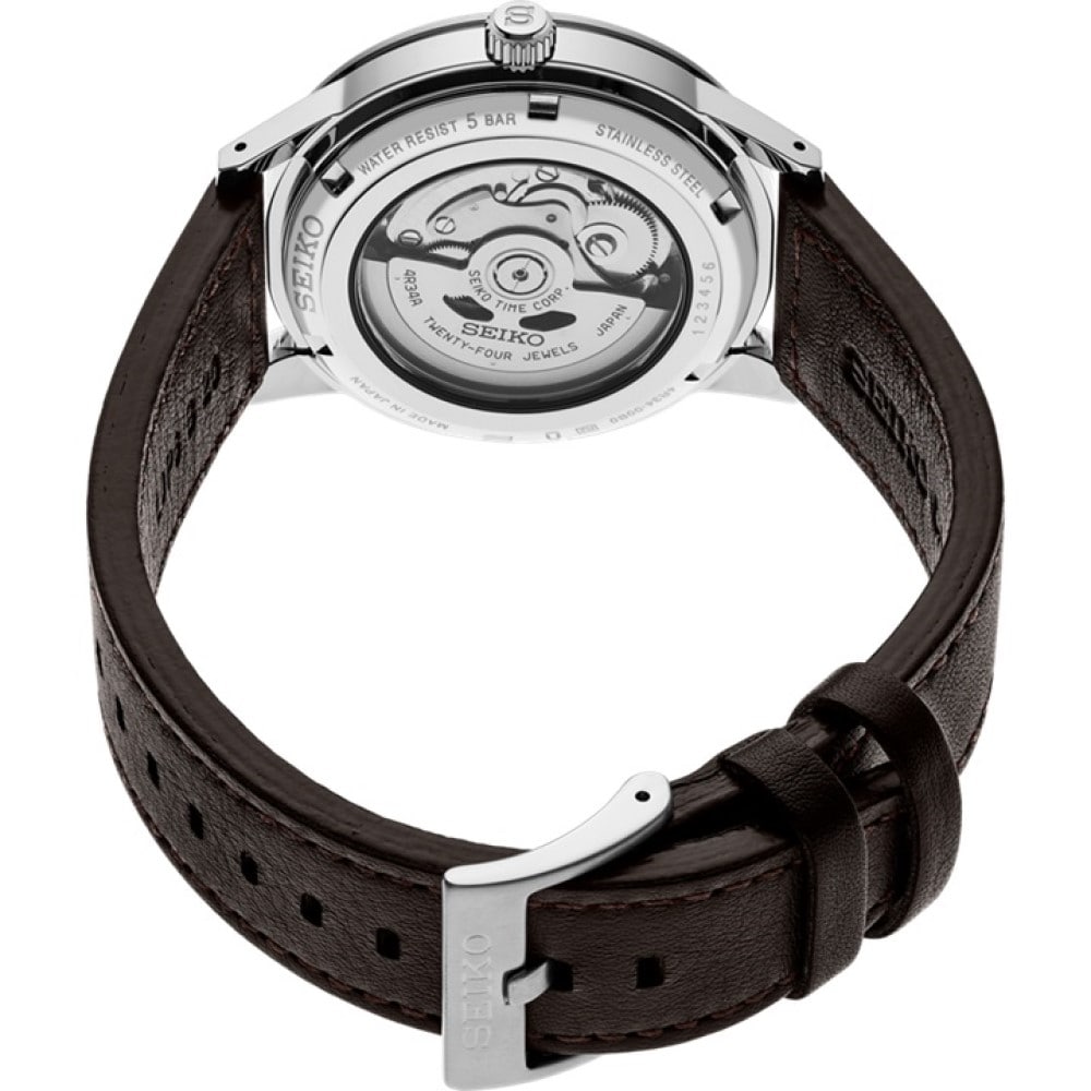 Seiko Presage Presage Fume Style 60s Road Trip GMT 41mm Mens Watch Grey Seiko Presage Presage Fume Style 60s Road Trip GMT 41mm Mens Watch Grey