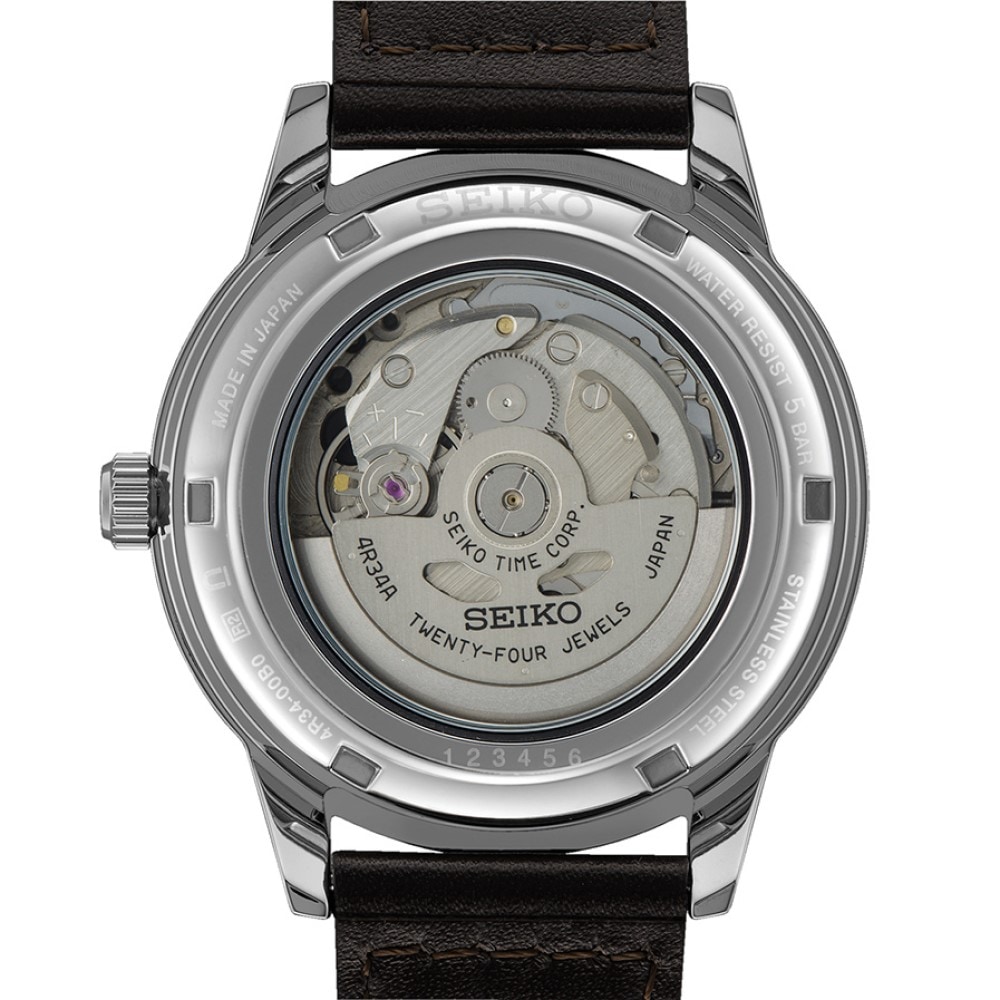 Seiko Presage Presage Fume Style 60s Road Trip GMT 41mm Mens Watch Grey Seiko Presage Presage Fume Style 60s Road Trip GMT 41mm Mens Watch Grey