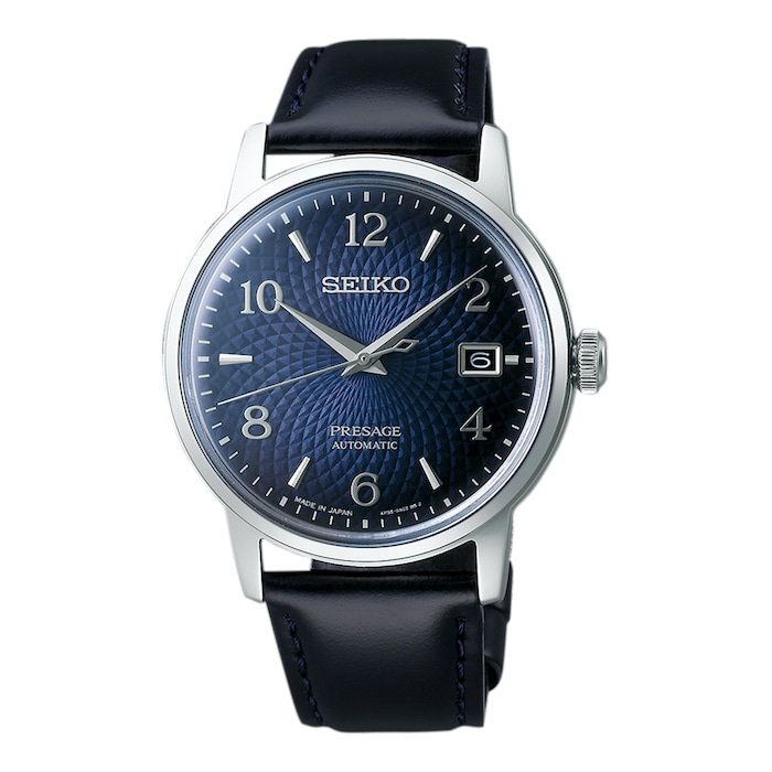 Seiko Presage Cocktail Time 38.5mm Mens Watch Blue