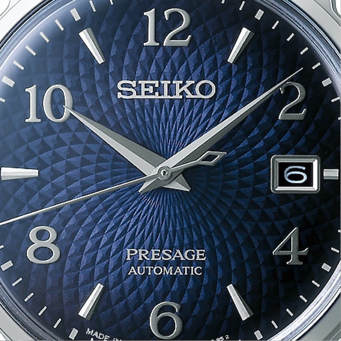 Seiko Presage Cocktail Time 38.5mm Mens Watch Blue
