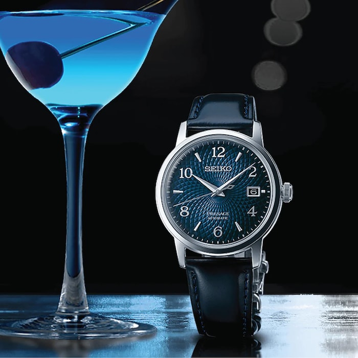 Seiko Presage Presage Cocktail Time 38.5mm Mens Watch Blue