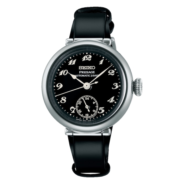 Seiko Presage Presage Craftsmanship Series Limited Edition Black Enamel Dial Strap 35mm Watch Porter Classic Collaboration