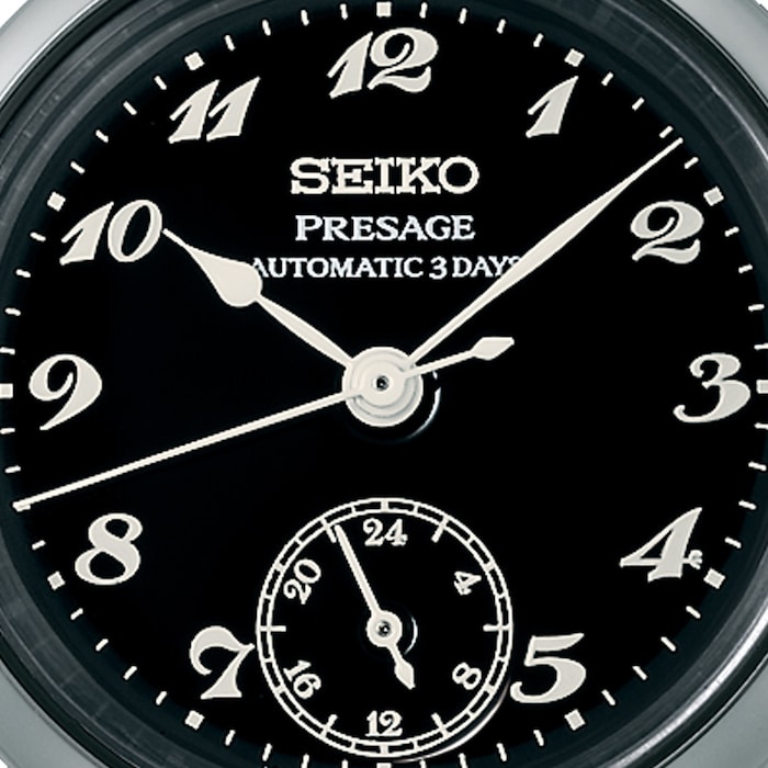 Seiko Presage Presage Craftsmanship Series Limited Edition Black Enamel Dial Strap 35mm Watch Porter Classic Collaboration