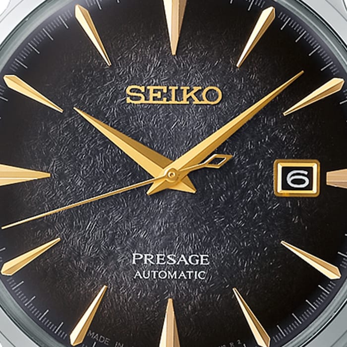 Seiko Presage Cocktail Time Star Bar Limited Edition 40.5mm Mens Watch Grey