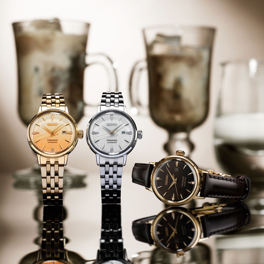 Seiko Presage Hot Buttered Rum Diamond Set Cocktail Time 30mm Ladies Watch Seiko Presage Hot Buttered Rum Diamond Set Cocktail Time 30mm Ladies Watch