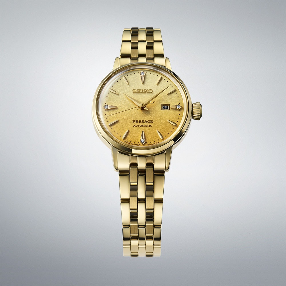 Seiko Presage Presage Cocktail Time 'Eggnog' 30mm Ladies Watch Gold Ombre Dial