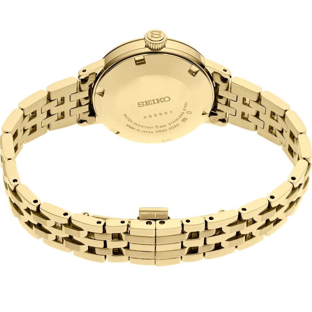 Seiko Presage Presage Cocktail Time 'Eggnog' 30mm Ladies Watch Gold Ombre Dial