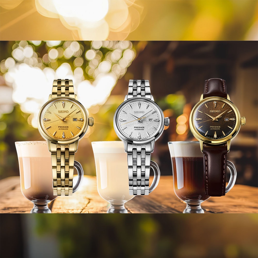 Seiko Presage Presage Cocktail Time 'Eggnog' 30mm Ladies Watch Gold Ombre Dial