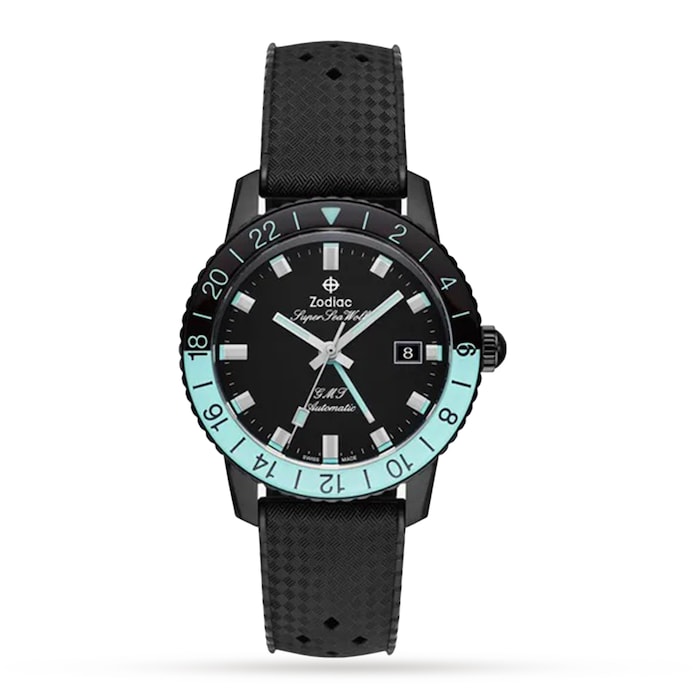 Zodiac Limited Edition Super Sea Wolf GMT Blackout 40mm Mens Watch