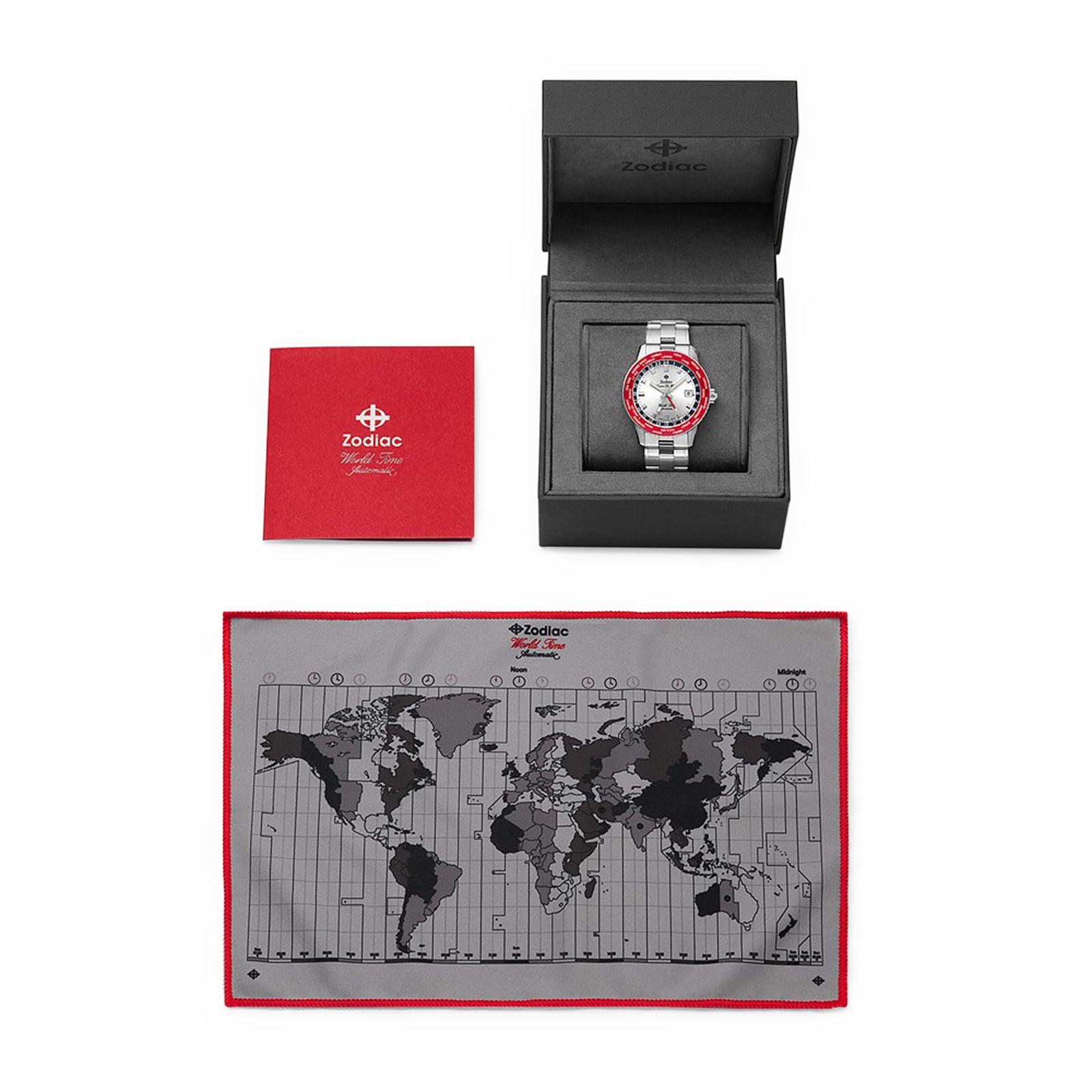 Zodiac Limited Edition Super Sea Wolf World Time Automatic Stainless Steel 40mm